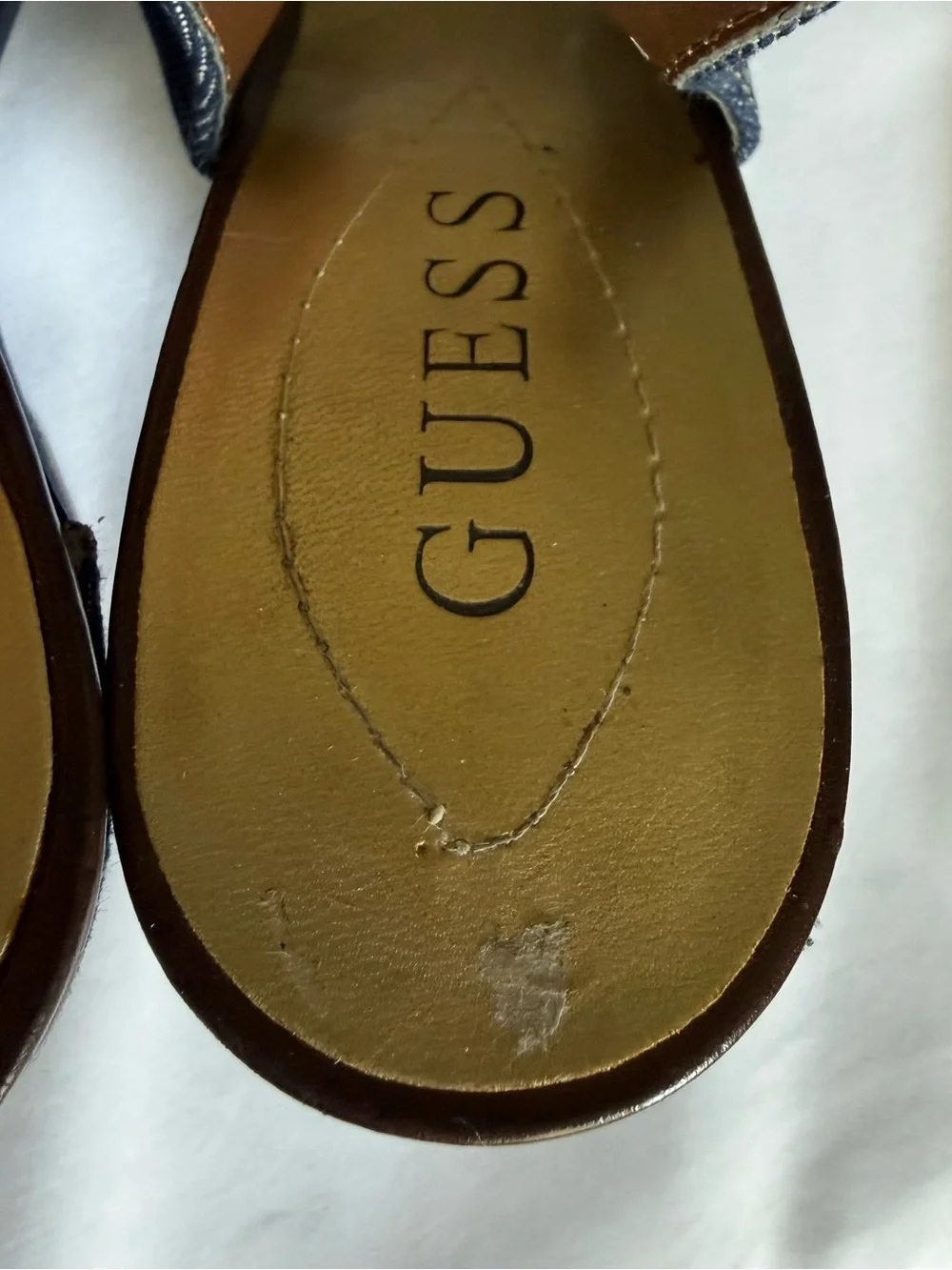 Guess Y2K Denim Wedge Slingback Wedges -